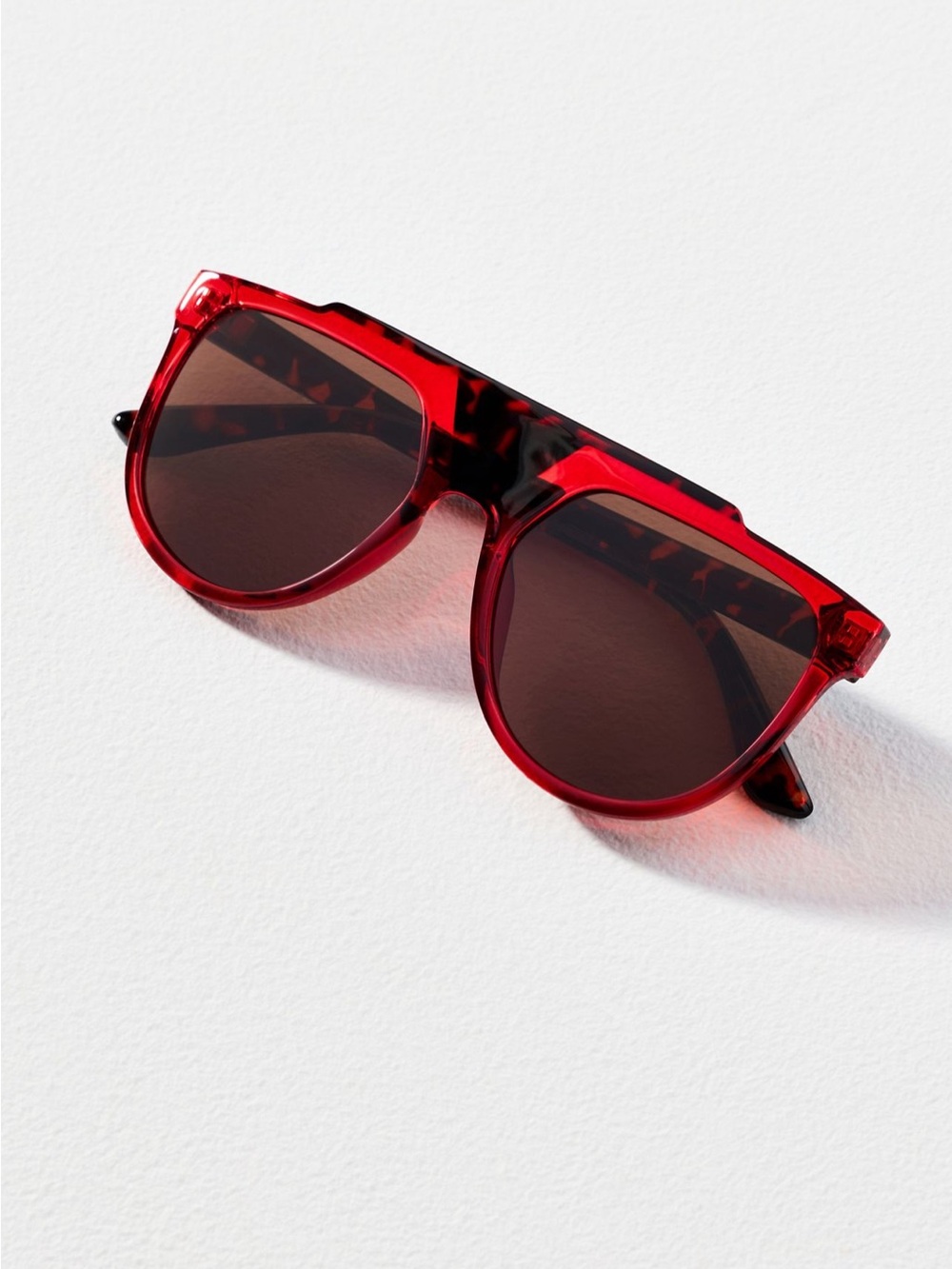 Bold Red Aviator Sunglasses